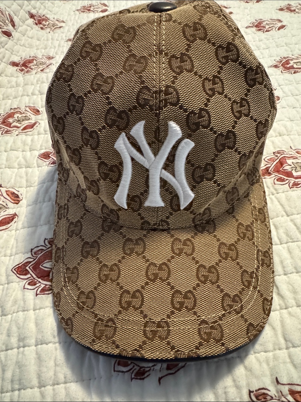 Gucci Brown Monogram Baseball Cap